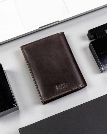 Große vertikale Herren Geldbörse aus echtem Leder – Peterson