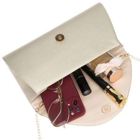 Goldene Damen-Clutch aus Kunstleder mit Magnetverschluss – Rovicky