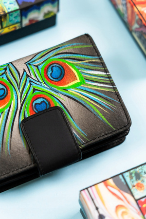 Große, vertikale Damen Geldbörse aus echtem Leder – Rovicky