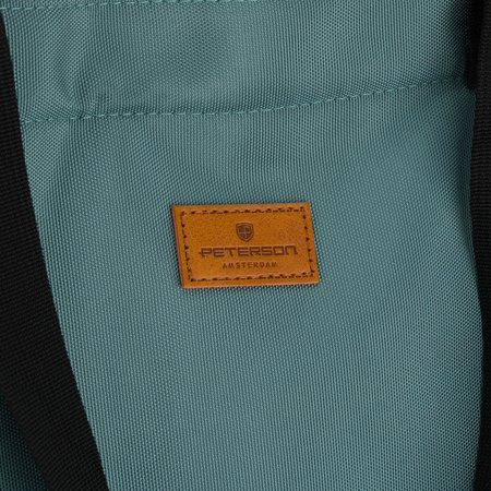 Hellgrüne Damen-Shopper-Tasche aus Polyester, aufgehängt an Griffen und einem abnehmbaren Gürtel – Peterson