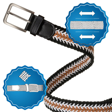 Elastischer Herren Stoffgürtel mit klassischer Schnalle – Peterson