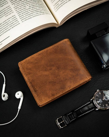 Herren Geldbörse ohne Verschluss aus Nubukleder – Peterson