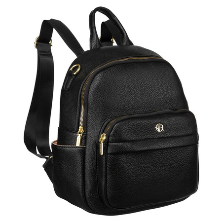 Damen-Rucksack mit Taschen in Schwarz – Rovicky