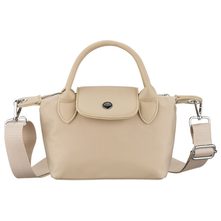 Damen-Umhängetasche aus Polyester in Ecru, ein Fach und mit Magnetverschluss – Peterson