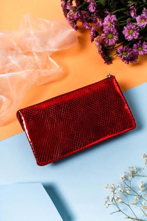 Große Damen Geldbörse mit Reißverschluss aus Echtleder – Lorenti