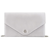 Silberne, kleine Damen-Clutch aus synthetischem Stoff - Rovicky