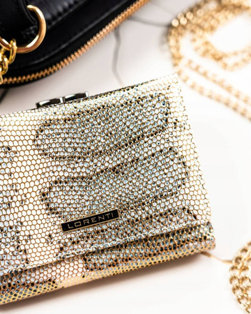 Kleine Damen Geldbörse aus Leder mit Druckknopf und Bügelverschluss – Lorenti