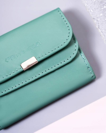 Kleine Damen Geldbörse aus Leder mit Druckknopf – Peterson