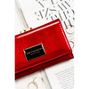 Rote, lackierte Damen Geldbörse mit Druckknopf und Klippverschluss – Peterson