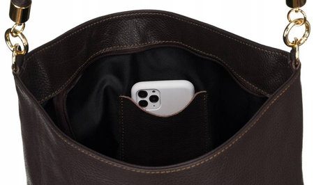 Damen Shopper Tasche aus Echtleder im Beutelstil – Peterson