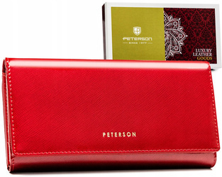 Elegante Damen Geldbörse aus Leder mit Druckknopf – Peterson