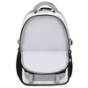 Schwarz-weißer Schulrucksack aus Polyester mit einer praktischen zusätzlichen Tasche – Peterson