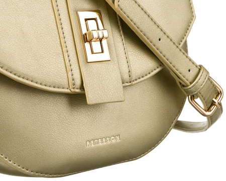 Halbmondförmige Damen Umhängetasche aus Öko-Leder – Peterson