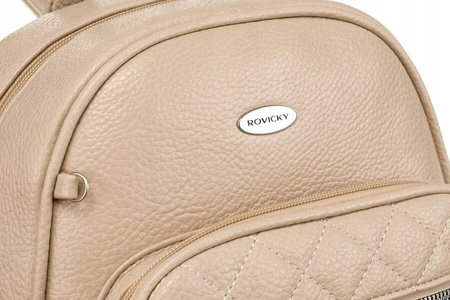 Kleiner, stilvoller Damen Rucksack aus Öko-Leder – Rovicky