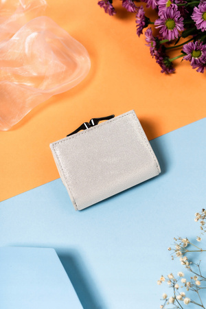 Elegante, kleine Damen Geldbörse mit Bügel- und Druckknopf – Lorenti