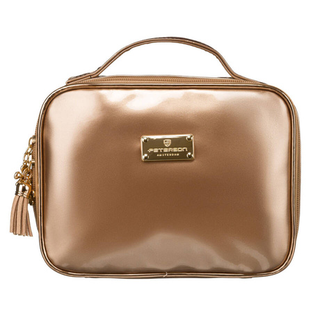 Reiseorganizer in Gold mit Tragegriff – Peterson