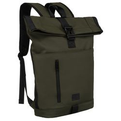 Großer grüner Rolltop-Rucksack mit Laptopfach – Peterson
