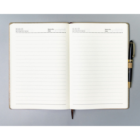 Beiger Notizblock im A5-Format, liniert – Peterson