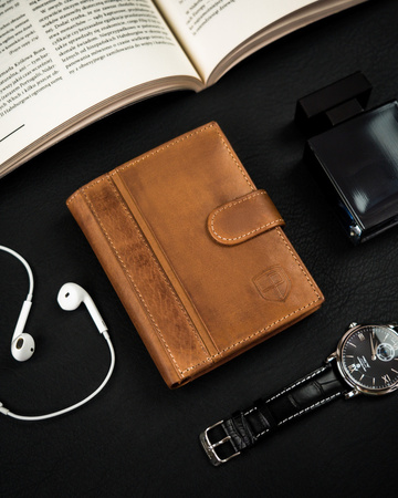 Zippbare Herren Geldbörse aus Leder für Karten – Peterson