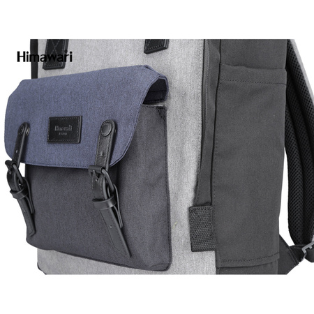 Grau-schwarzer Rucksack mit Laptopfächern 15” – Himawari