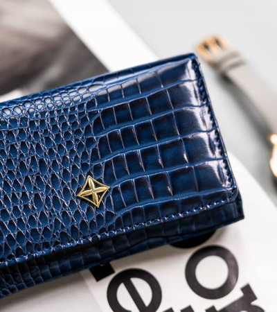 Damen Geldbörse aus Öko-Leder mit Druckknopfverschluss – Milano Design