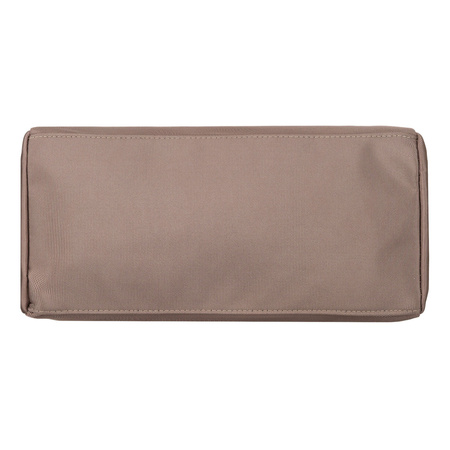 Beige Damen-Shopper mit Henkeln und abnehmbarem Gürtel, mit Reißverschluss – Peterson