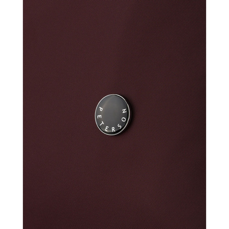 Bordeauxfarbene Damen-Umhängetasche aus Polyester und Öko-Leder mit Reißverschluss – Peterson