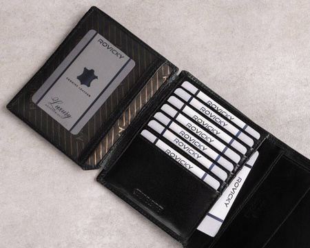 Herren Geldbörse Hochformat aus Echtleder – Rovicky