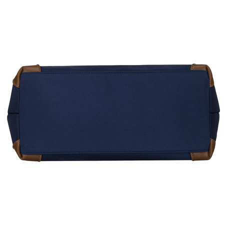 Große, marineblaue Damen-Shopper-Tasche, einteilig, mit Griffen und abnehmbarem Gürtel - Peterson