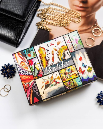 Damen Geldbörse aus Leder mit Druckknopfverschluss – Rovicky