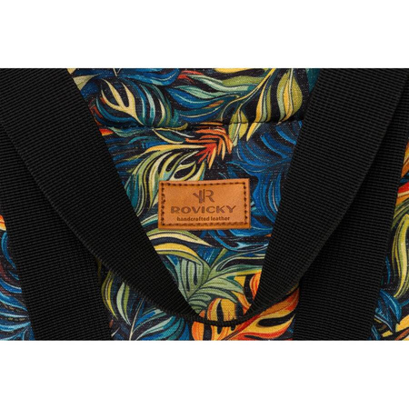 Geräumige Damen Shopper Tasche mit tropischem Muster – Rovicky