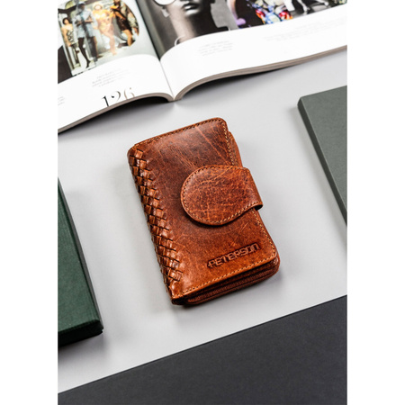 Rustikale Leder Geldbörse mit RFID-Schutz – Peterson