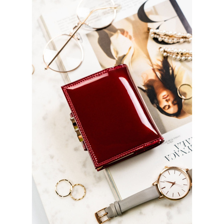 Damen Geldbörse rot aus Leder mit RFID Schutz – Peterson