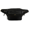 Klassische, schwarze, aus Leder Herren-Bauchtasche für die Hüfte – Peterson