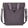 Graue Damen-Shopper-Tasche mit Henkeln und abnehmbarem Gürtel, mit Reißverschluss verschließbar - Peterson