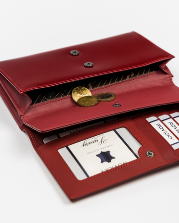 Lackierte Damen Geldbörse aus Leder mit großem Scheinfach – Cavaldi