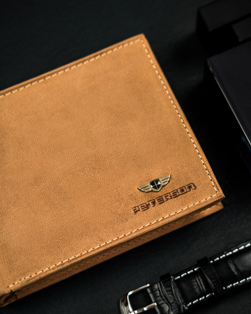 Klassische Herren Geldbörse mit Reißverschlussfach – Peterson