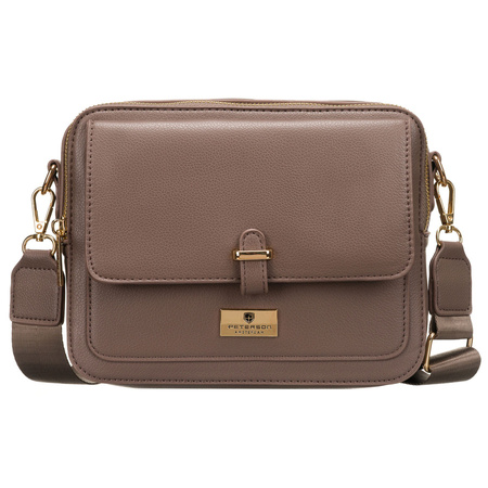 Braune Damen Umhängetasche aus Öko-Leder – Peterson