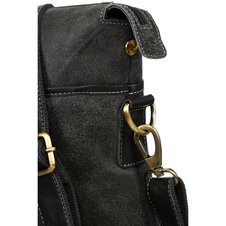 Schwarze Herren Aktentasche aus Leder mit Laptopfach – Peterson