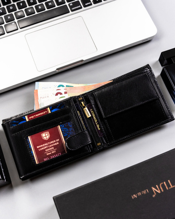 Große Herren-Geldbörse aus Leder mit RFID-Schutz – Peterson