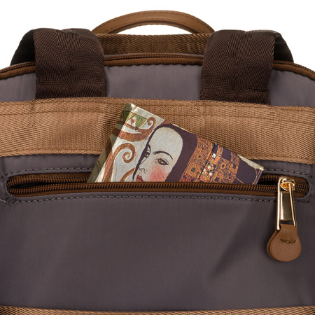 Grauer, städtischer Damen-Rucksack aus Nylon – Peterson