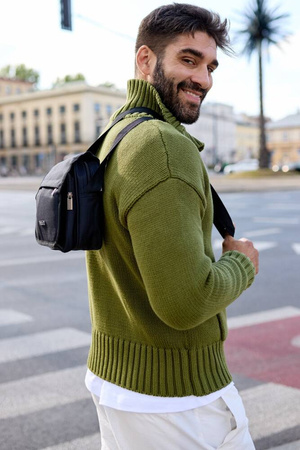 Herren Umhängetasche mit Klappe aus Polyester – Peterson