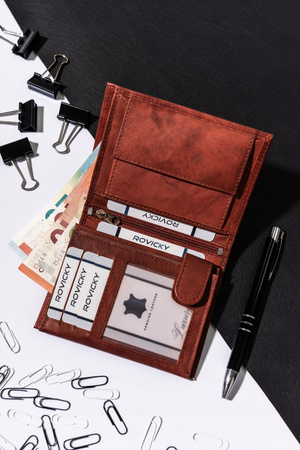 Große, vertikale Herren Geldbörse aus echtem Leder – Always Wild