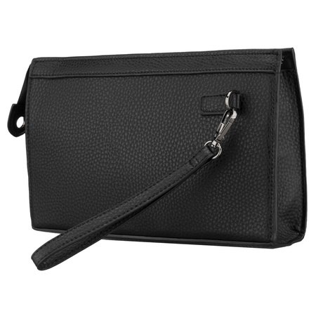 Praktische Herren-Handgelenktasche aus Öko-Leder in Schwarz mit Handgriff - Rovicky