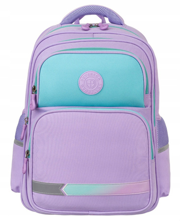 Violetter Schulrucksack mit verstellbaren Trägern – Peterson