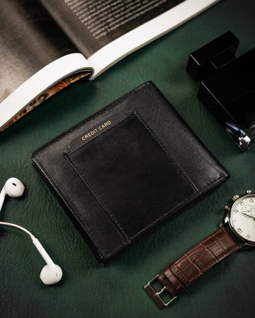 Herren Geldbörse aus Leder ohne äußeren Verschluss – Rovicky
