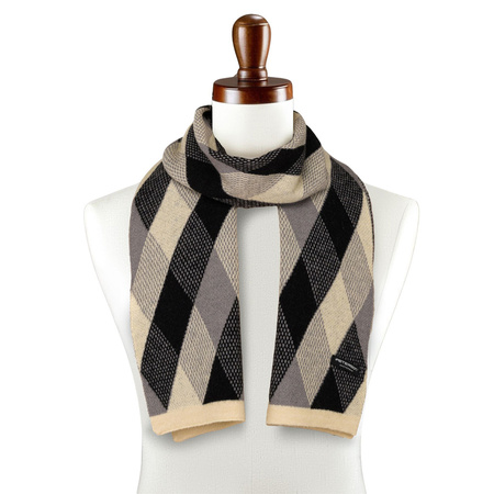 Warmer Herren Schal mit elegantem Rautenmuster – Peterson