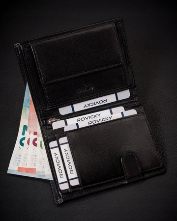 Herren Geldbörse aus Leder mit RFID-Schutz – Rovicky
