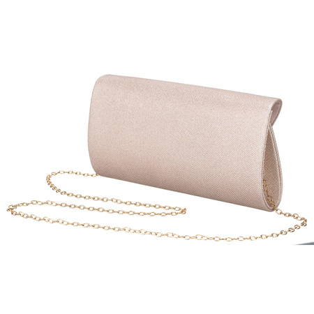Beige, glitzernde Damen-Clutch aus synthetischem Stoff, mit Magnetverschluss – Rovicky