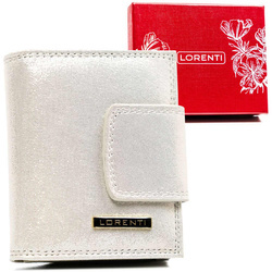 Kleine Damen Geldbörse aus Leder mit Bügel- und Druckknopf – Lorenti